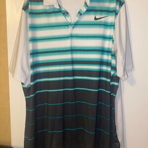 Nike Golf Teal and Black Polo